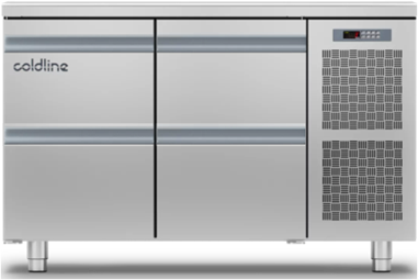 Coldline 4 Drawer Work Top Chiller GN Counter Made in Italy