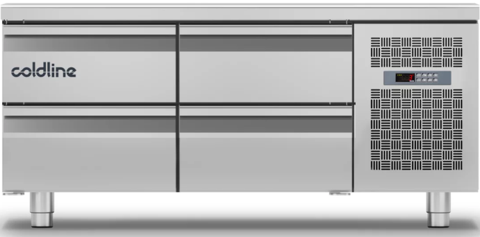 Coldline Snack GN Counter 4 Drawer Chiller Made in Italy Optional variations: