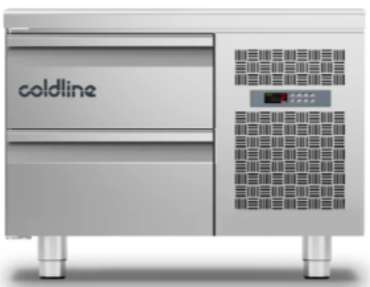 Coldline Snack GN Counter Freezer 2 Door Made in Italy